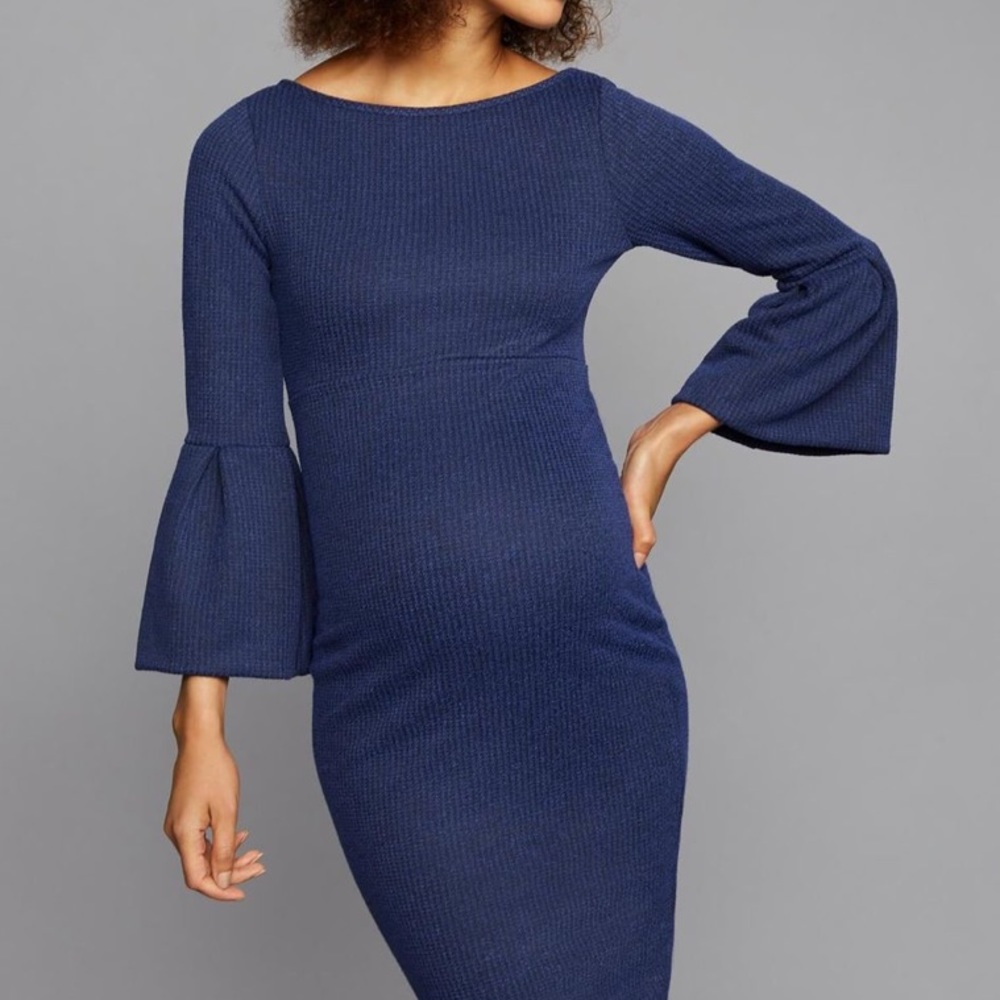 NWT! Soon Maternity bell sleeve knee length dress - Picture 2 of 6